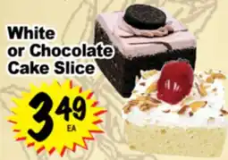 Superior Grocers White or Chocolate Cake Slice offer