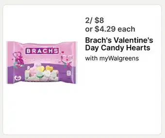 Walgreens Brach's Valentine's Day Candy Hearts offer