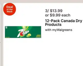 Walgreens 12-Pack Canada Dry Products offer