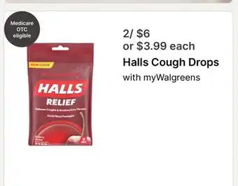 Walgreens Halls Cough Drops offer