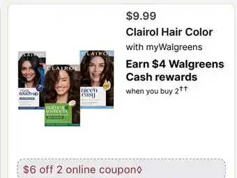 Walgreens Clairol Hair Color offer