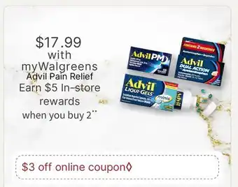 Walgreens Advil Pain Relief offer