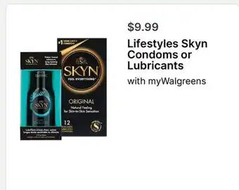 Walgreens Lifestyles Skyn Condoms or Lubricants offer