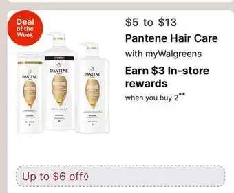 Walgreens Pantene Hair Care offer