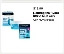 Walgreens Neutrogena Hydro Boost Skin Care offer