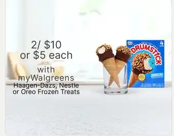 Walgreens Haagen-Dazs, Nestle or Oreo Frozen Treats offer