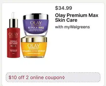 Walgreens Olay Premium Max Skin Care offer