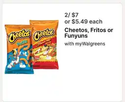 Walgreens Cheetos, Fritos or Funyuns offer