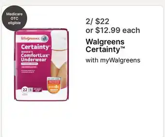 Walgreens Walgreens Certainty offer