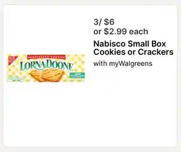 Walgreens Nabisco Small Box Cookies or Crackers offer