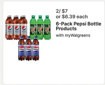 Walgreens 6-Pack Pepsi Bottle Products offer