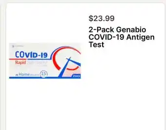 Walgreens 2-Pack Genabio COVID-19 Antigen Test offer