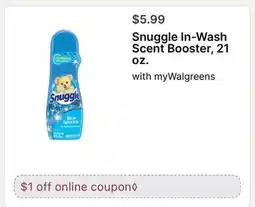 Walgreens Snuggle In-Wash Scent Booster, 21 oz offer