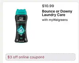 Walgreens Bounce or Downy Laundry Care offer