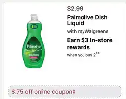 Walgreens Palmolive Dish Liquid offer