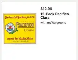 Walgreens 12-Pack Pacifico Clara offer