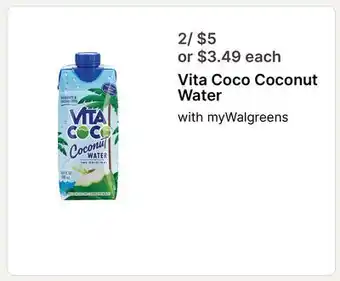 Walgreens Vita Coco Coconut Water offer