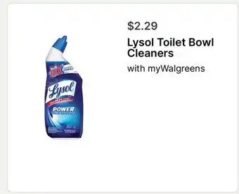 Walgreens Lysol Toilet Bowl Cleaners offer