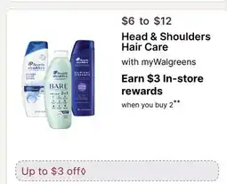 Walgreens Head & Shoulders Hair Care offer