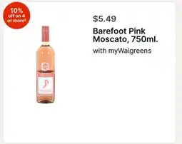 Walgreens Barefoot Pink Moscato offer