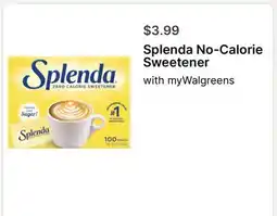 Walgreens Splenda No-Calorie Sweetener offer