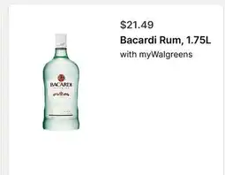 Walgreens Bacardi Rum, 1.75L offer