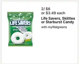 Walgreens Life Savers, Skittles or Starburst Candy offer