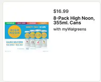 Walgreens 8-Pack High Noon, 355ml. Cans offer