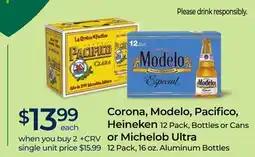 Rite Aid Corona, Modelo, Pacifico, Heineken or Michelob Ultra offer