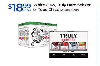 Rite Aid White Claw, Truly Hard Seltzer or Topo Chico offer