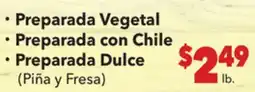 Vallarta Supermarkets Preparada Vegetal, Preparada con Chile, Preparada Dulce offer