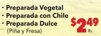 Vallarta Supermarkets Preparada Vegetal, Preparada con Chile, Preparada Dulce offer