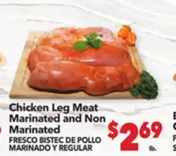 Vallarta Supermarkets Chicken Leg Meat Marinated and Non Marinated / FRESCO BISTEC DE POLLO MARINADO Y REGULAR offer