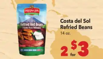 Vallarta Supermarkets Costa del Sol Refried Beans offer