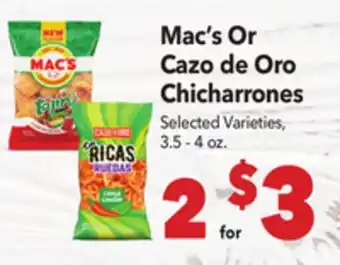 Vallarta Supermarkets Mac's Or Cazo de Oro Chicharrones offer