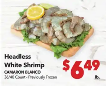 Vallarta Supermarkets Headless White Shrimp / CAMARON BLANCO offer