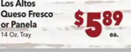 Vallarta Supermarkets Los Altos Queso Fresco or Panela offer