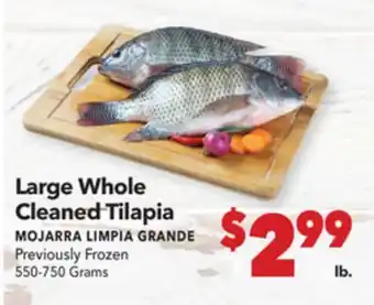 Vallarta Supermarkets Large Whole Cleaned Tilapia/MOJARRA LIMPIA offer