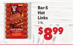 Vallarta Supermarkets Bar-S Hot Links offer