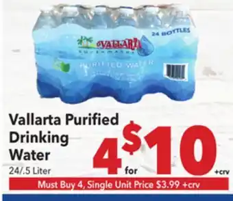 Vallarta Supermarkets Vallarta Purified Drinking Water offer