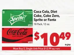 Vallarta Supermarkets Coca Cola, Diet Coke, Coke Zero, Sprite or Fanta offer