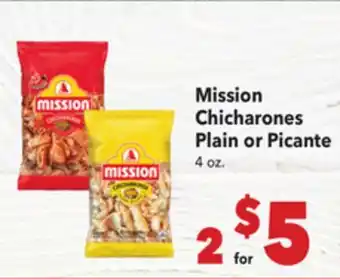 Vallarta Supermarkets Mission Chicharones Plain or Picante offer