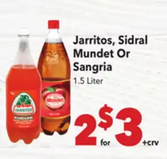 Vallarta Supermarkets Jarritos, Sidral Mundet Or Sangria offer