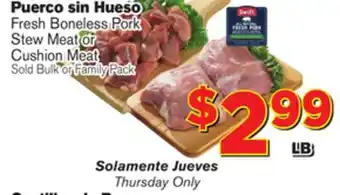 El Super Fresh Fresh Boneless Pork Stew Meat offer