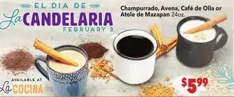 Vallarta Supermarkets Champurrado, AvEna, Café de Olla or Atole de Mozapan offer