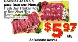 El Super Fresh Fresh Beef Flanken Ribs or Beef Short Ribs offer