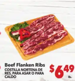 Vallarta Supermarkets Beef Flanken Ribs / COSTILLA NORTENA DE RES, PARA ASAR O PARA CALDO offer