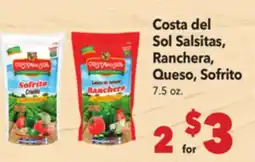 Vallarta Supermarkets Costa del Sol Salsitas, Ranchera, Queso, Sofrito offer