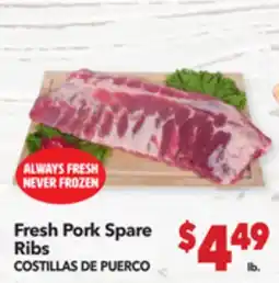 Vallarta Supermarkets Fresh Pork Spare Ribs / COSTILLAS DE PUERCO offer