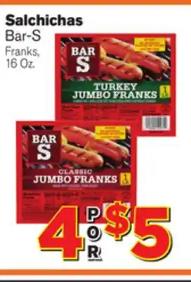 El Super Fresh Bar-S Franks Franks offer